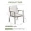 Chaise de salle à manger en aluminium avec coussin (ensemble de 2)-114287053