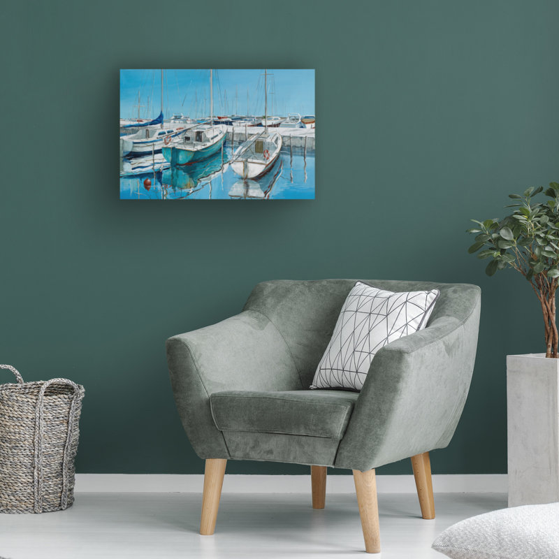 Art sur toile, "Colonie de bateaux", H 30 po x l 47 po