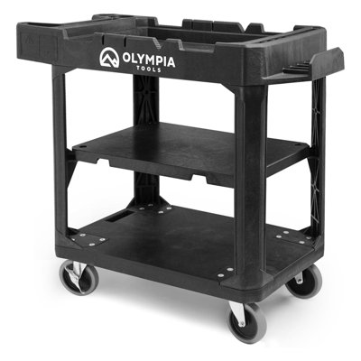 Olympia Tools 2-in-1 Heavy Duty Utility Work Cart Rolling Tool Cart with Wheels