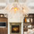 Vermont 11.5"H Gold-Colored Metal Ceiling Light with Rattan Shades