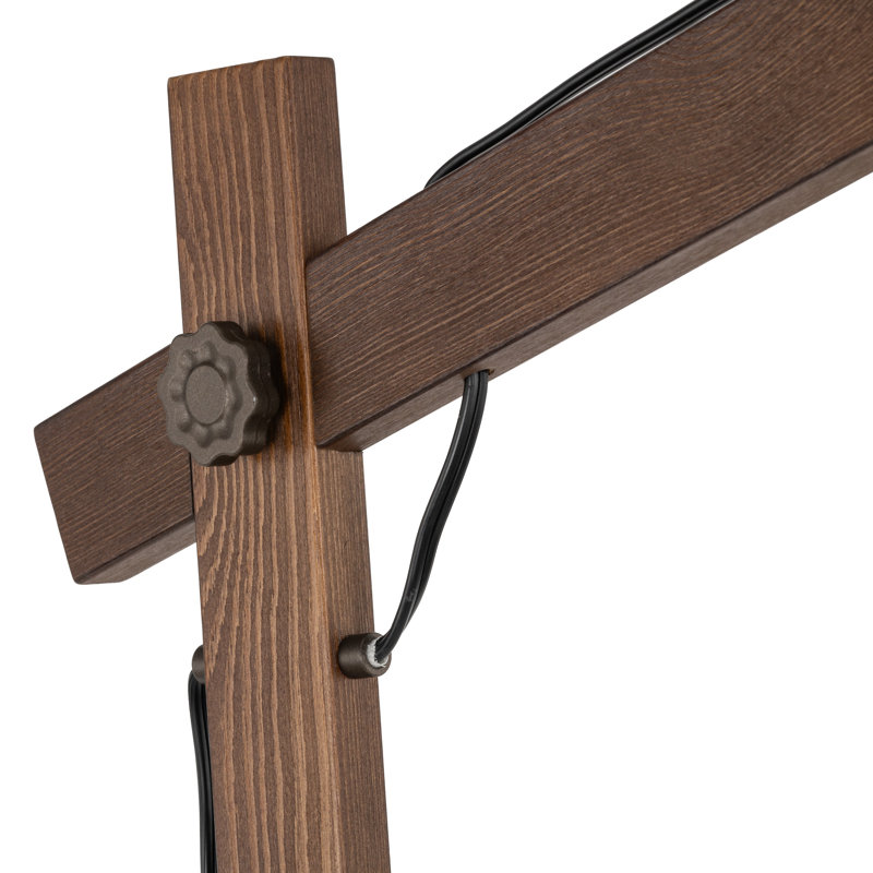 Lampe de lecture sur pied Ilene, Brun, Brun