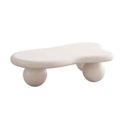 Table basse en forme de nuage, table basse avec 3 pieds sphériques pour le salon