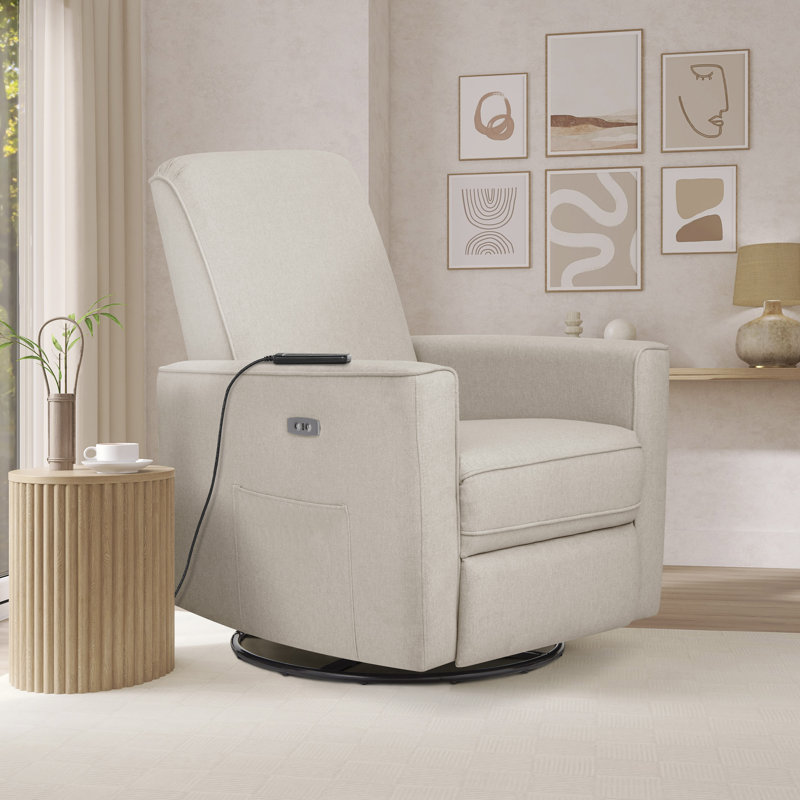 Power Reclining Massage Chair, Light Sand