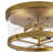 Alixandra 2-Light Flush Mount Clear Glass Ceiling Light with Metal Frame-267080292