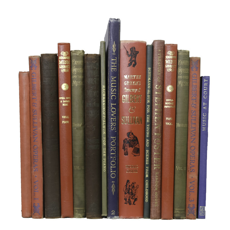 Decorative Books - Vintage Music Oversized Book Bundle - 1 Foot of Books