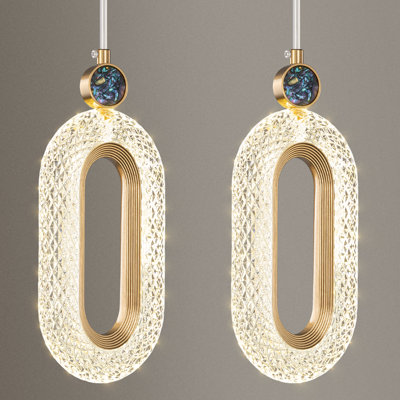 Laronica 2 - Light Modern Gold LED Kitchen Island Pendant Light