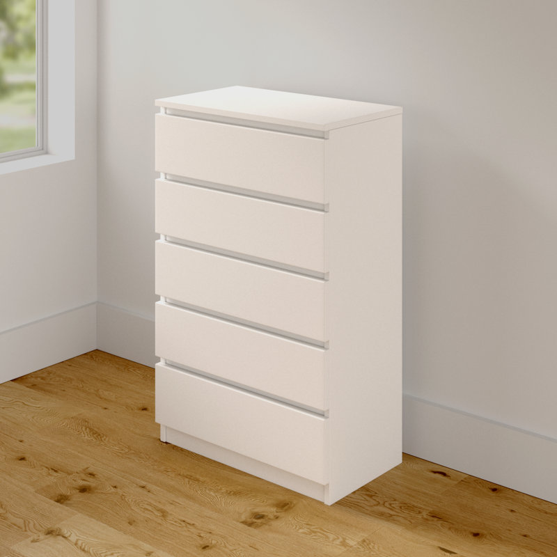 Tonya 5 Drawer 70cm Chest of Drawers, White