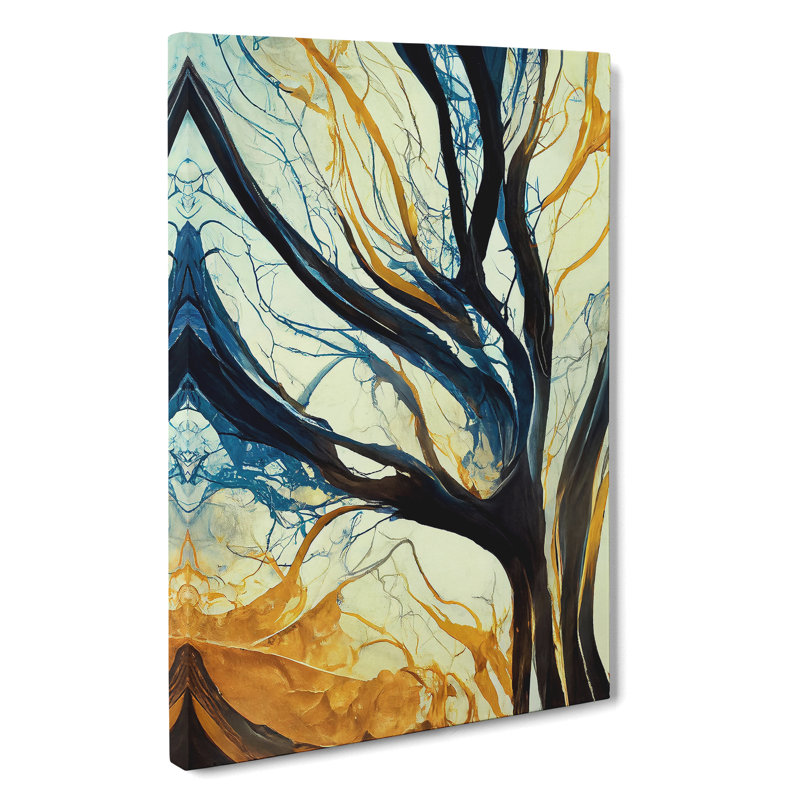 Abstract Tree Branches No.1 - Wrapped Canvas Painting, 50cm H x 35cm W x 3cm D