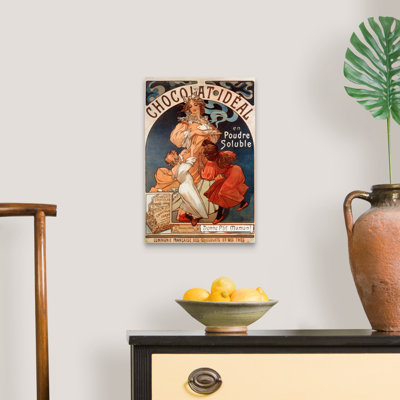 Affiche publicitaire « chocolat ideal » par Alphonse Marie Mucha-impression sur toile