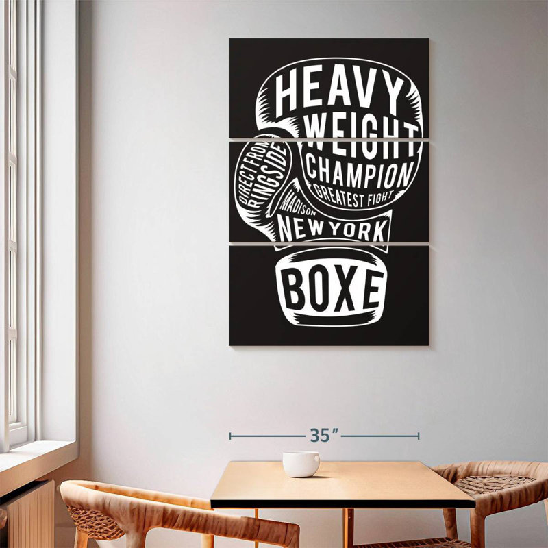 Sireci Boxing Quote, 65" H x 42" W