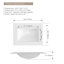 61.5cm Ceramic Single Bathroom Vanity Top with Sink
