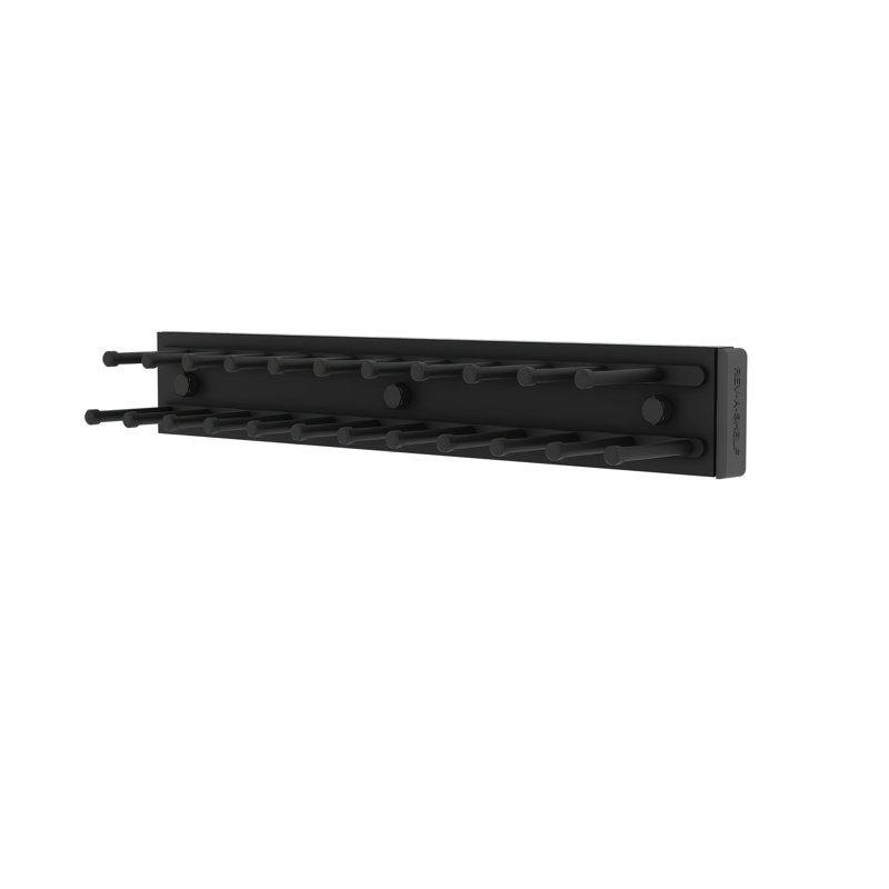 Sliding Tie Rack For Custom Closet Systems, 1.88" H x 2.5" W x 12" D