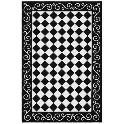 Brayton Hand Hooked Wool Geometric Rug