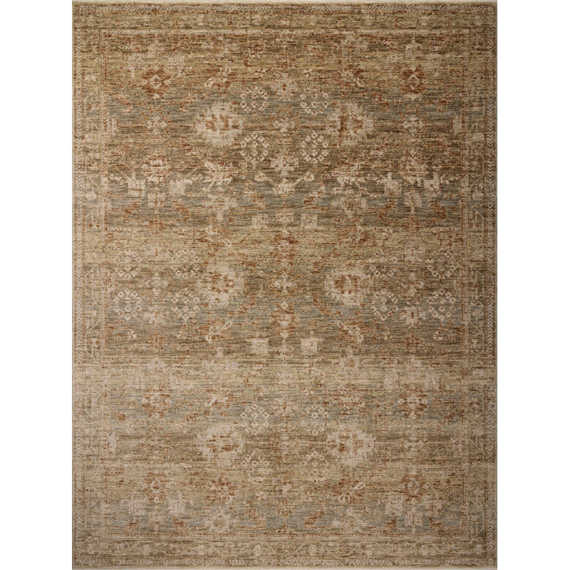 Junie Spice and Multi Round Synthetic Area Rug, 9'6"