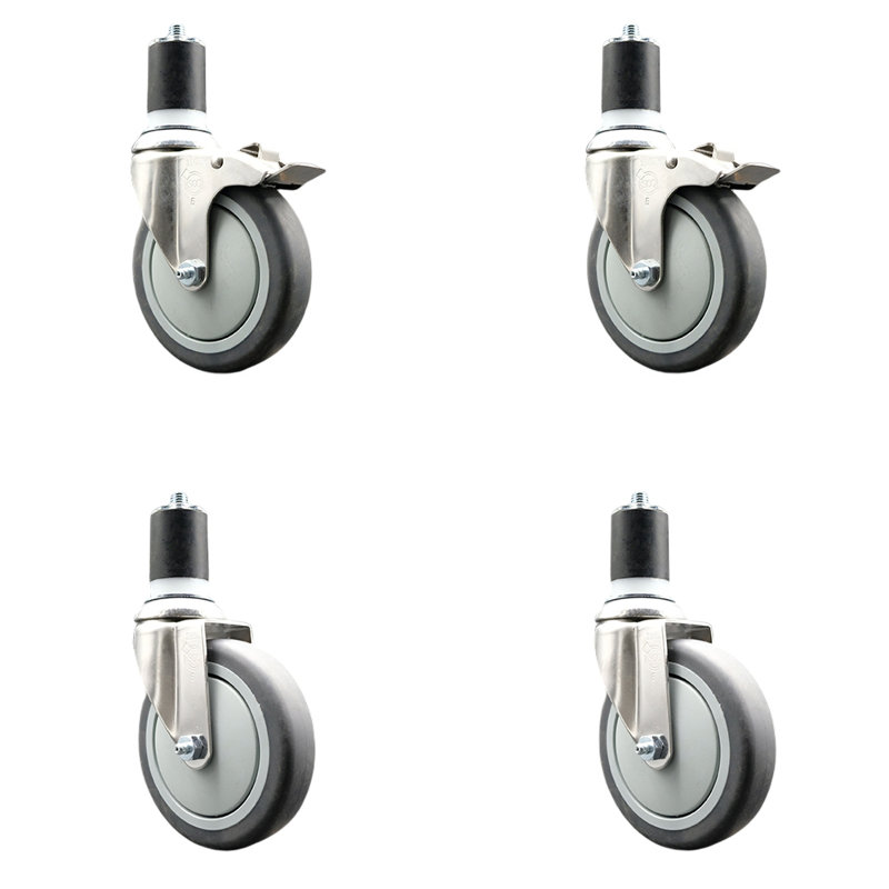 Swivel Stem Caster, 5" H x 5" W