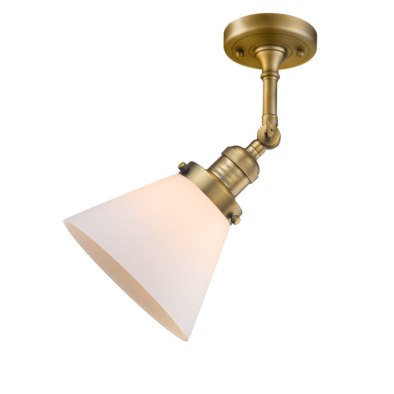 Applique murale avec bras à 1 lumière à intensité variable Parkstone, Boîtier blanc mat, H 10 po x l 8 po x P 9 po