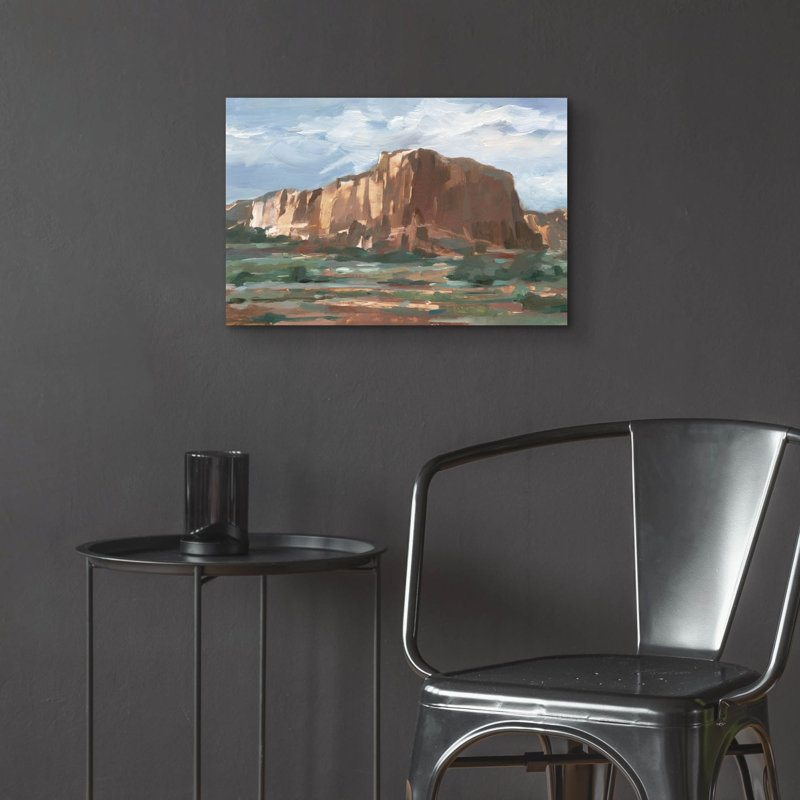 «Western Rock Formation 1» par Ethan Harper, art mural en verre acrylique, H 16 po x l 24 po x P 0,2 po