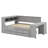 Versatile Daybed Featuring Storage Shelves, Drawers, Trundle, Charging Station, LED Light, Desk And Cabinet-1491867050