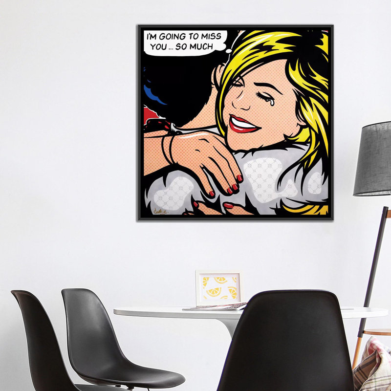 « je vais me manquer », reproduction d’impression sur toile, H 18 po x l 18 po x P 1,5 po, Toile avec cadre noir