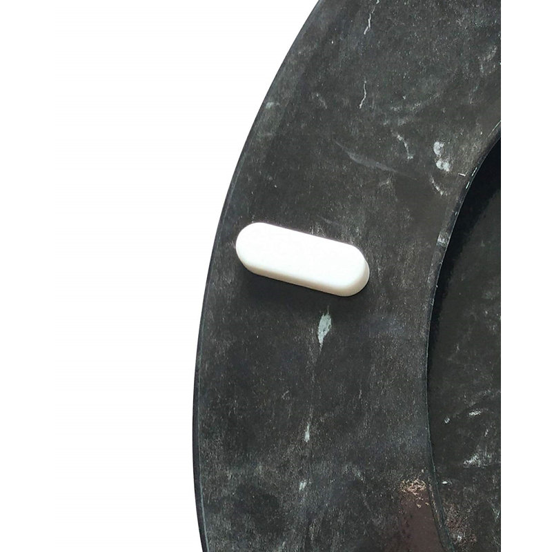 Siège de toilette rond en marbre, Noir