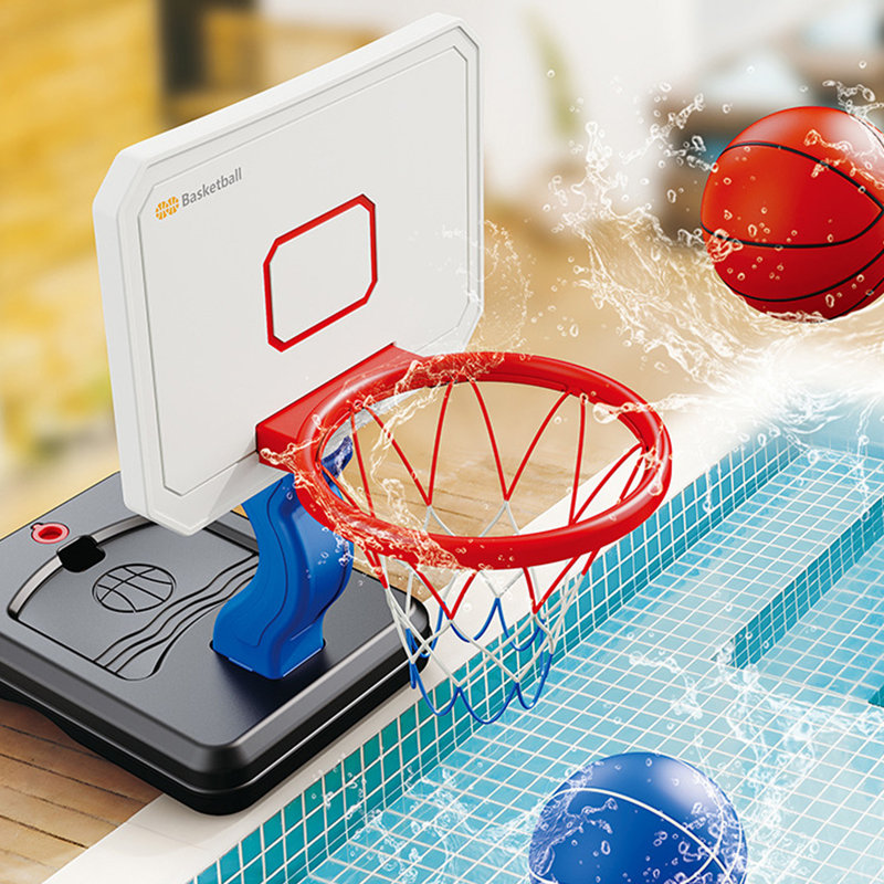 Ensemble de jeu de basketball pour piscine avec 4 balles gonflables