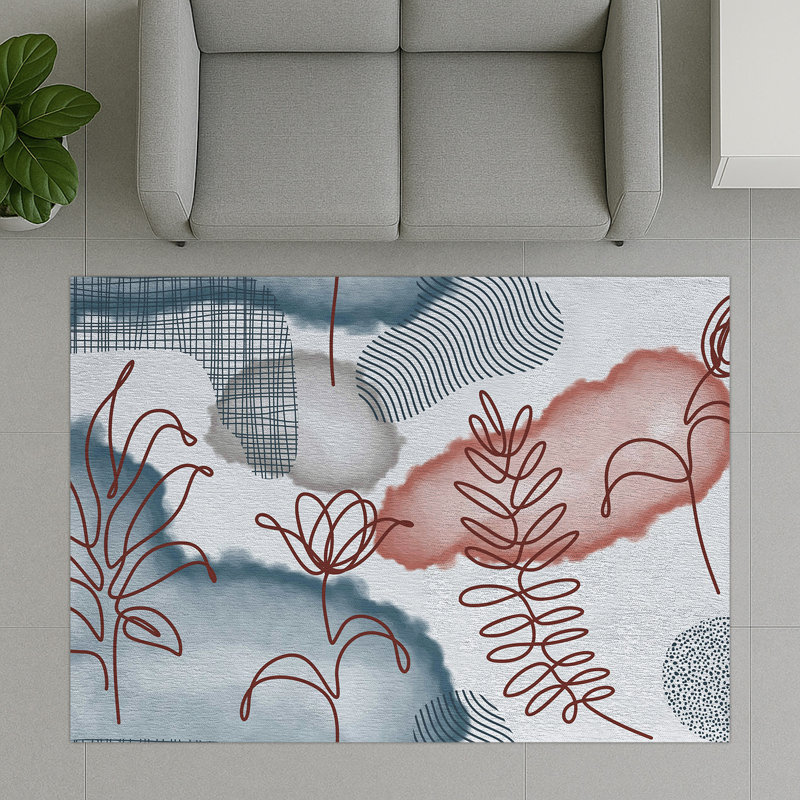 Abstract Area Rug, Runner 70 x 140 cm
