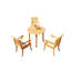 2 Seats 3 Pcs Grade-A Teak Wood Dining Set: 36" Round Table And 2 Giva Arm Chairs-1151446717