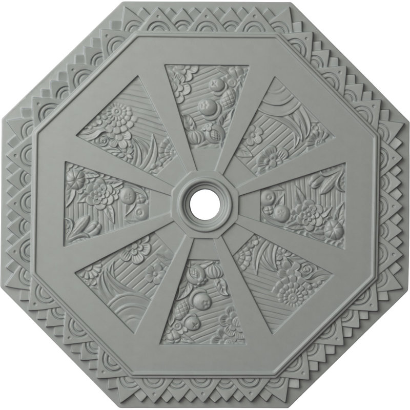 Médaillon de plafond octogonal 29 x 8 po x P 2 1/4 po x P 1 1/8 po (convient aux auvents jusqu'à 3 po)