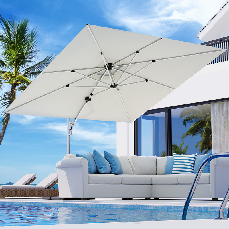 Parasol en porte-à-faux, 10 pi x 10 pi, Beige