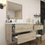 Meuble-lavabo mural Aliki avec évier en acrylique renforcé-10898800-25095436