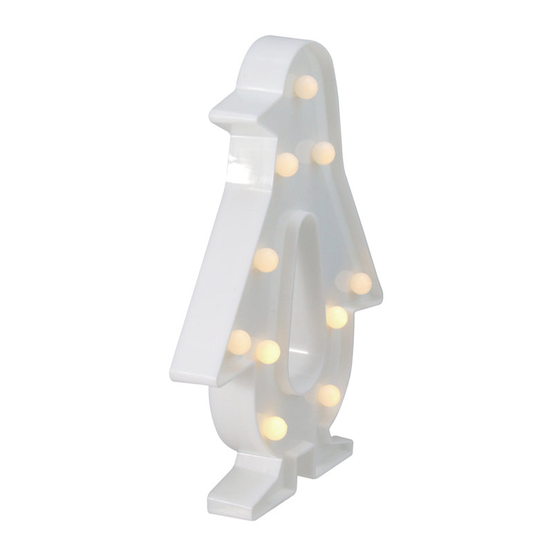 10.25" White Penguin LED Marquee LED Sign