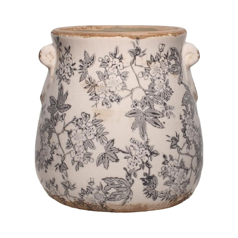Rustic Farmhouse Ceramic Plant Pot