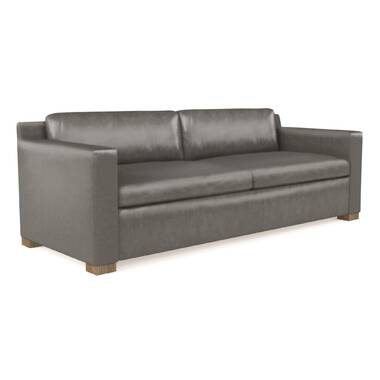 Mercer Beige Fabric Oversized Foam Sofa with Track Arms