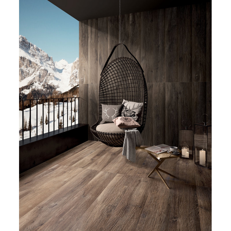 Heritage 8" x 48" Porcelain Wood Look Wall & Floor Tile, Havana