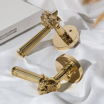 Keyless Privacy Door Lever in the shape of cherubs
