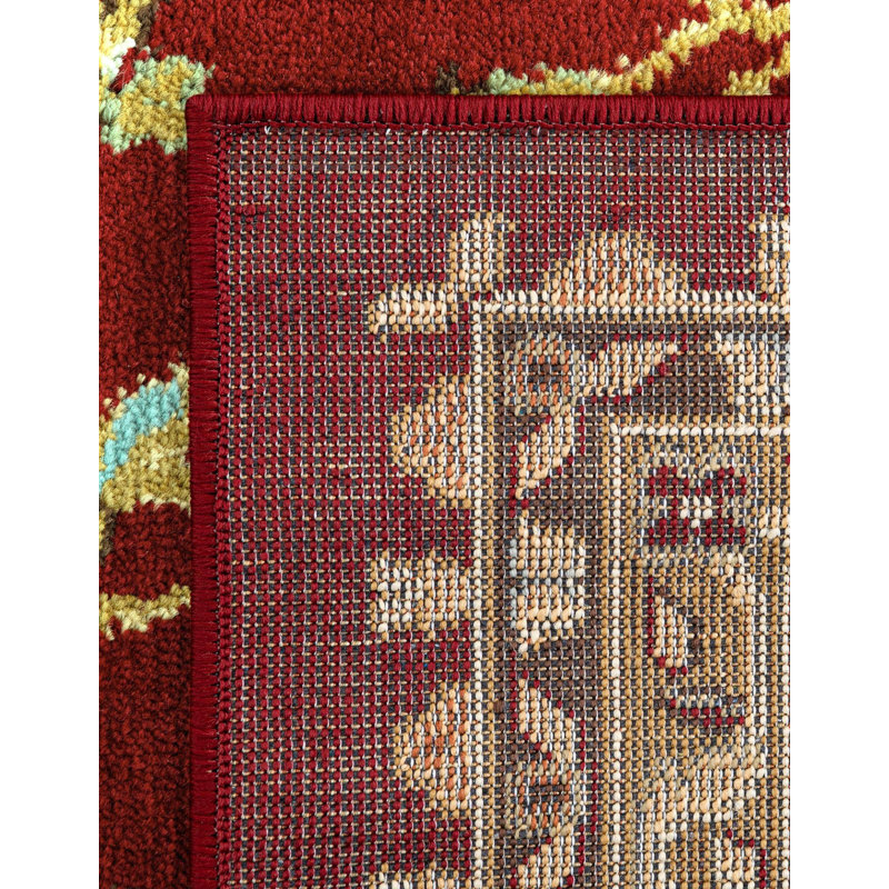 Tapis oriental rouge / crème / brun / beige / bleu Niles, Rouge, Tapis de couloir 3 pi 1 po x 16 pi 5 po