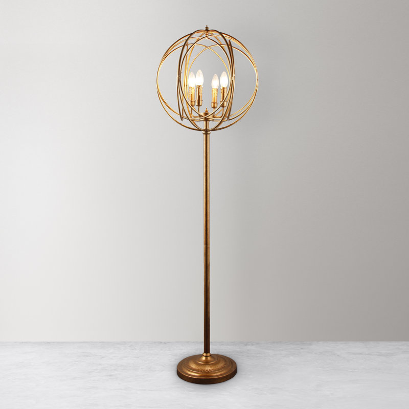 Bowersville 64'' Antique Gold Candelabra Floor Lamp