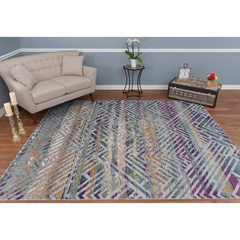 Blazek Geometric Indoor Rug, Rectangle 5'3" x 7'10"