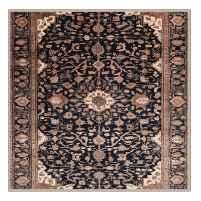 Tapis brun lavable à la machine