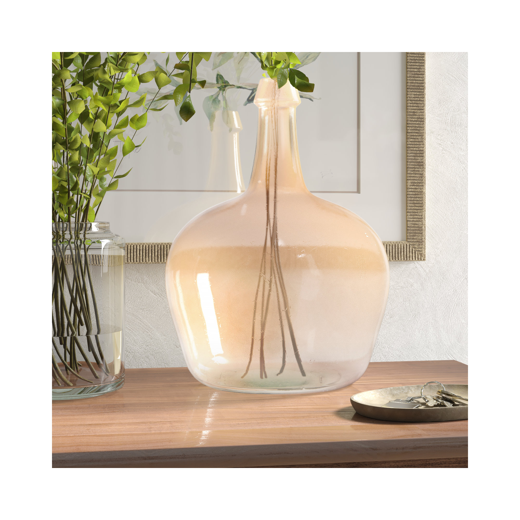 Meile Vetro Recycled Glass Bottle, Beige
