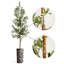 Arbre artificiel dans un pot de fleurs moderne, décoration d'arbre en soie d'olivier artificiel (pot et arbre)-1513508167-1530908052