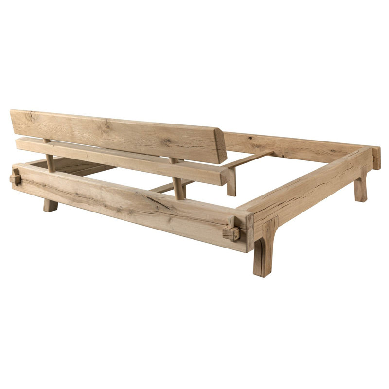 Solid Wood Storage Bed, 180 x 200 cm