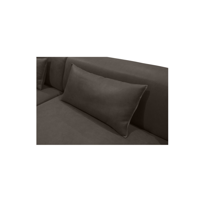 Clove L-Shaped Sectional Deep Brown, Deep Brown