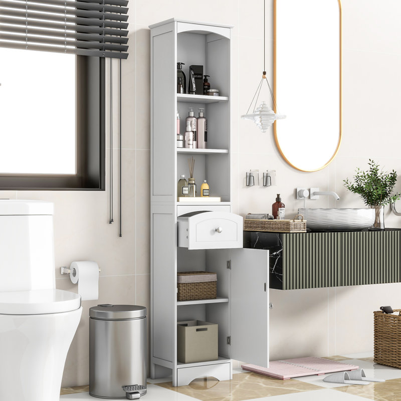 Freestanding Linen Cabinet, White