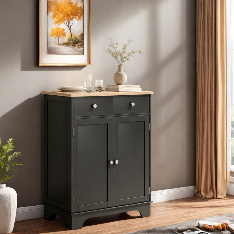 Buffets compacts avec rangement, bois d'ingénierie, cuisine moderne
