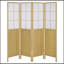 Gabby Natural 4-Panel Room Divider Folding Shoji Screen