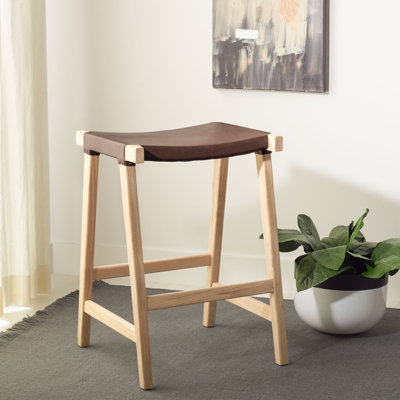 Tabouret de bar et de comptoir en cuir véritable Kellan