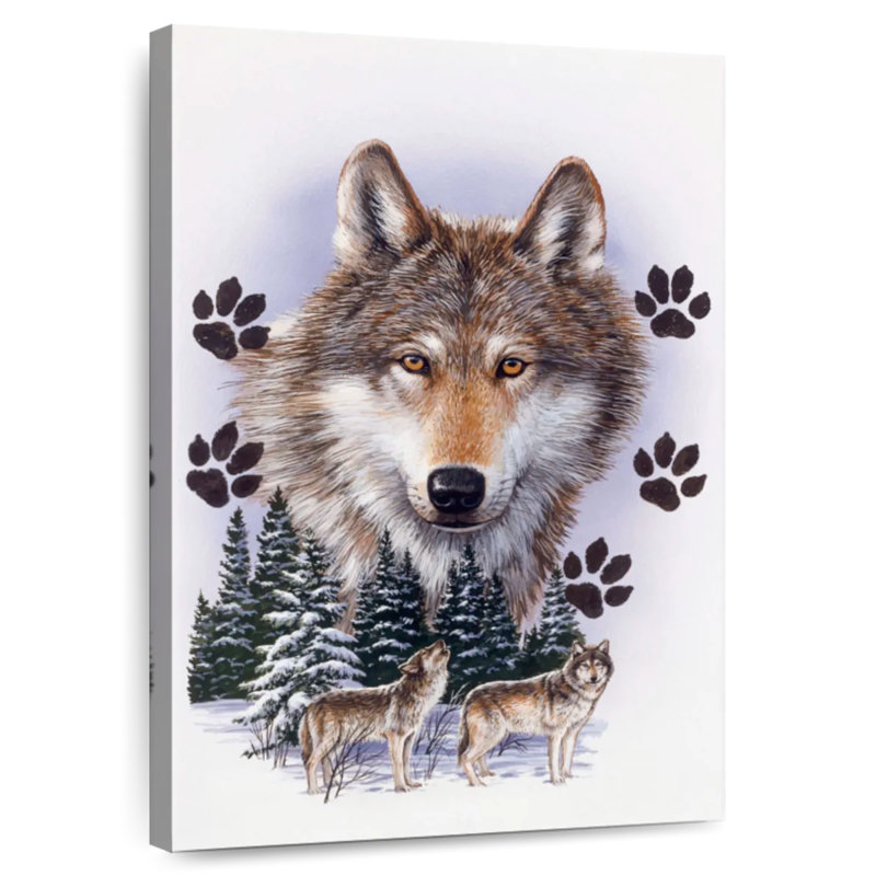 Montage de loup Brampt hiver, H 30 po x l 20 po