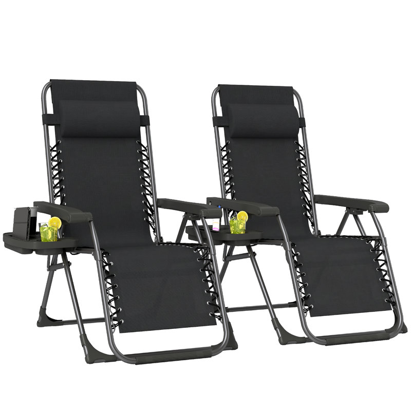 Outdoor Lounge Chair, Black