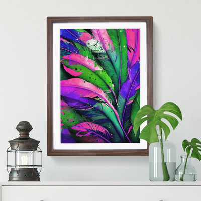 Splashed Feathers No.4 Abstract - Wall Art
